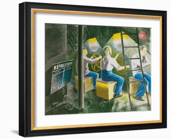 Diving Controls Number 2, 1941-Eric Ravilious-Framed Giclee Print