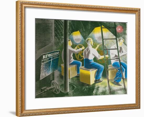 Diving Controls Number 2, 1941-Eric Ravilious-Framed Giclee Print