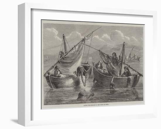 Diving for Sponges on the Coast of Syria-null-Framed Giclee Print