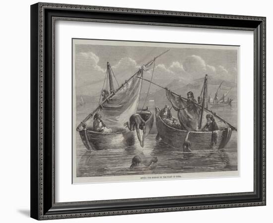 Diving for Sponges on the Coast of Syria-null-Framed Giclee Print