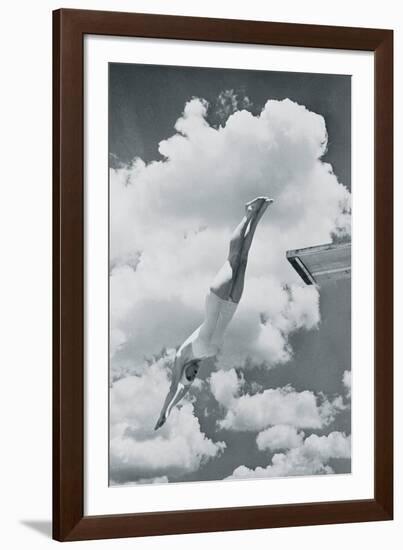 Diving Girl-The Vintage Collection-Framed Giclee Print