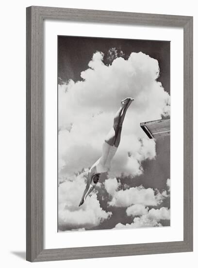 Diving Girl-The Chelsea Collection-Framed Art Print