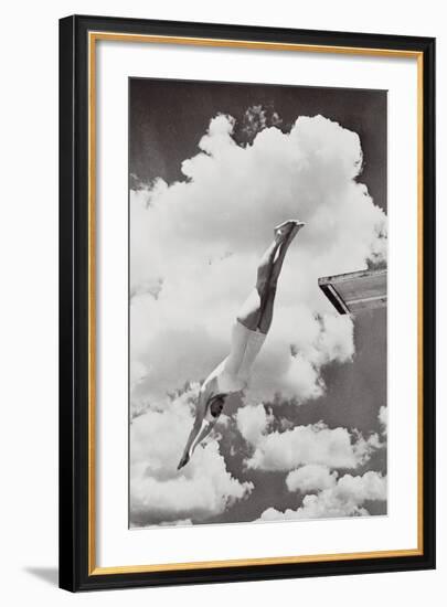 Diving Girl-The Chelsea Collection-Framed Art Print