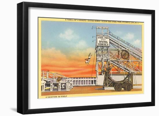 Diving Horse, Atlantic City, New Jersey-null-Framed Art Print