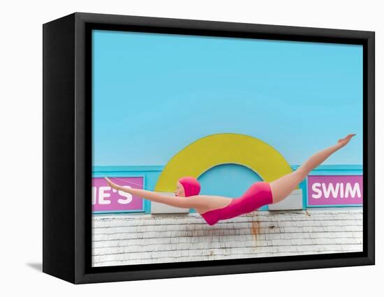 Diving Lady-Carlos Vargas-Framed Premier Image Canvas