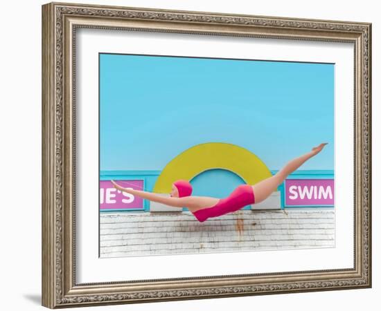 Diving Lady-Carlos Vargas-Framed Photographic Print