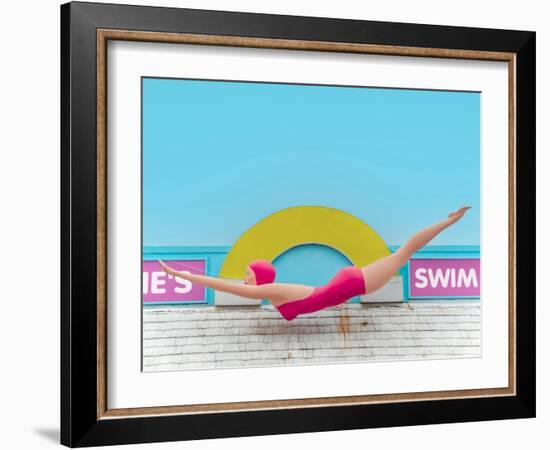 Diving Lady-Carlos Vargas-Framed Photographic Print