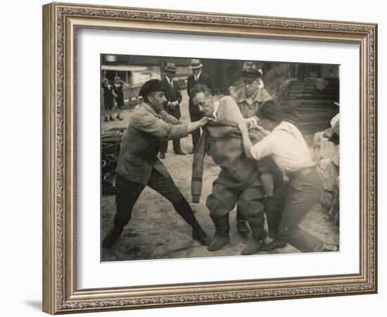 Diving Suit Struggle-null-Framed Photographic Print