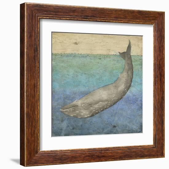 Diving Whale I-Megan Meagher-Framed Art Print