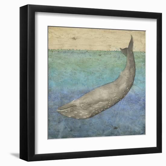 Diving Whale I-Megan Meagher-Framed Art Print