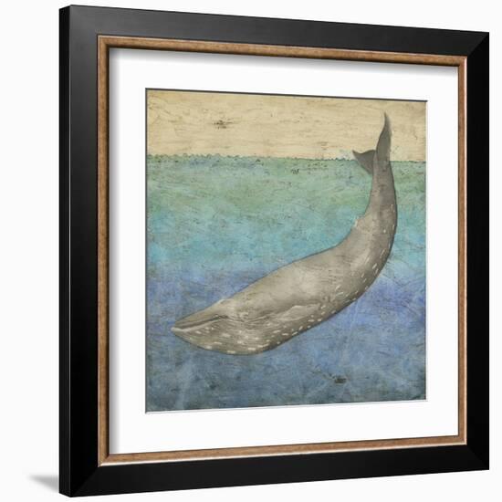 Diving Whale I-Megan Meagher-Framed Art Print