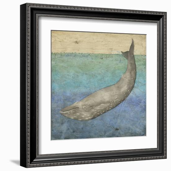 Diving Whale I-Megan Meagher-Framed Art Print