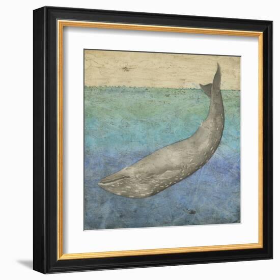 Diving Whale I-Megan Meagher-Framed Art Print