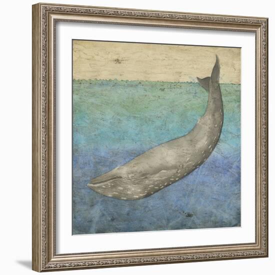 Diving Whale I-Megan Meagher-Framed Art Print