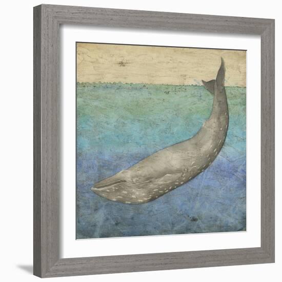 Diving Whale I-Megan Meagher-Framed Art Print