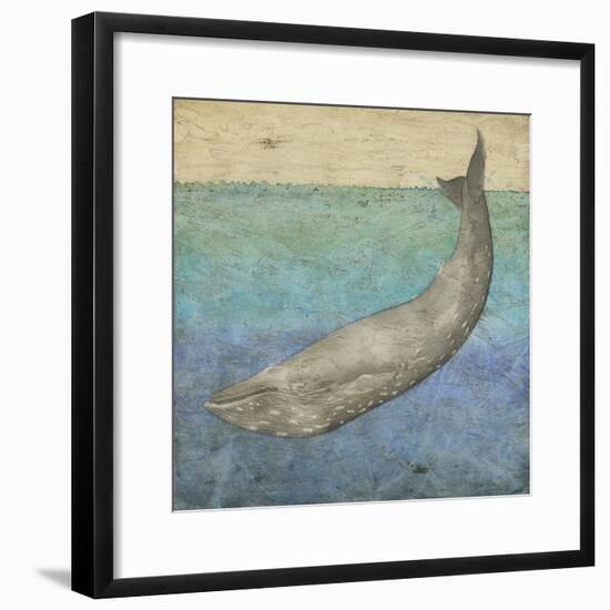 Diving Whale I-Megan Meagher-Framed Art Print