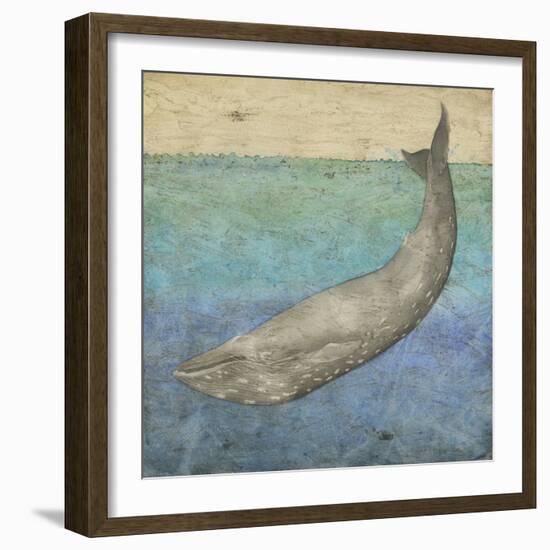 Diving Whale I-Megan Meagher-Framed Art Print