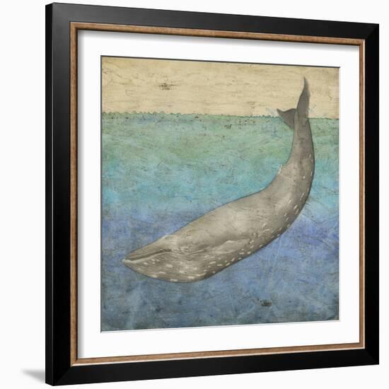 Diving Whale I-Megan Meagher-Framed Art Print