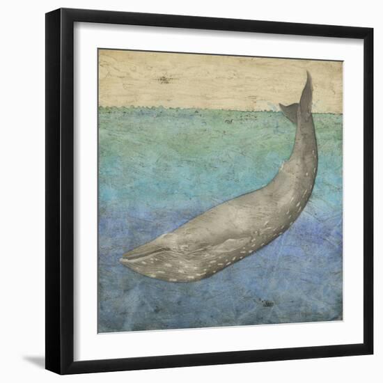 Diving Whale I-Megan Meagher-Framed Art Print