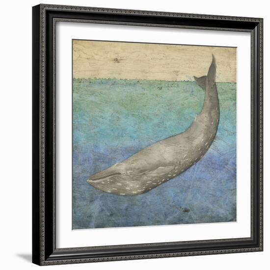 Diving Whale I-Megan Meagher-Framed Art Print