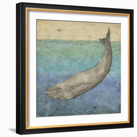 Diving Whale I-Megan Meagher-Framed Art Print