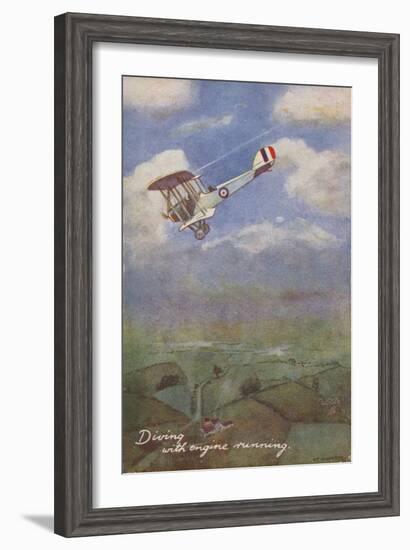 Diving with Engine Running-null-Framed Giclee Print