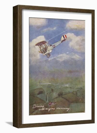 Diving with Engine Running-null-Framed Giclee Print