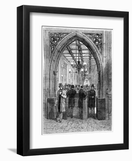 Division Barrier and Lobby, House of Commons, Westminster, London, 19th Century-null-Framed Giclee Print