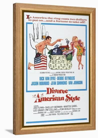 Divorce American Style, US poster, Dick Van Dyke, Debbie Reynolds, 1967-null-Framed Stretched Canvas