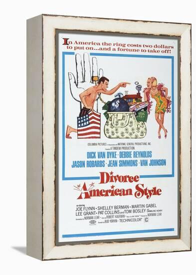 Divorce American Style, US poster, Dick Van Dyke, Debbie Reynolds, 1967-null-Framed Stretched Canvas