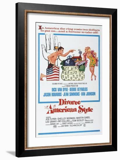 Divorce American Style, US poster, Dick Van Dyke, Debbie Reynolds, 1967-null-Framed Premium Giclee Print