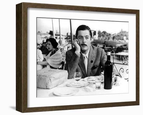 Divorce - Italian Style, Marcello Mastroianni, 1961-null-Framed Photo