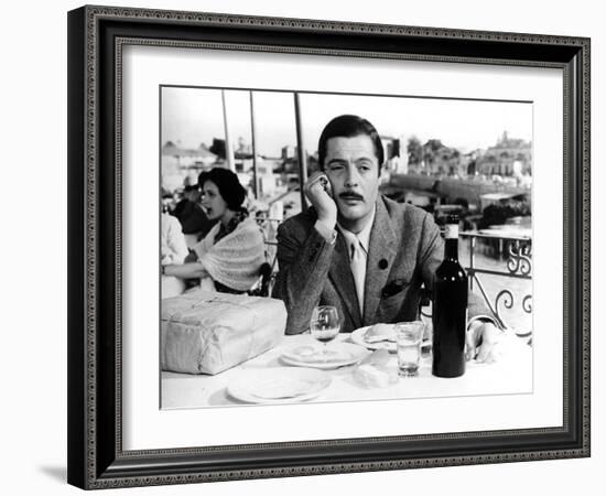 Divorce - Italian Style, Marcello Mastroianni, 1961-null-Framed Photo