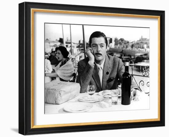 Divorce - Italian Style, Marcello Mastroianni, 1961-null-Framed Photo