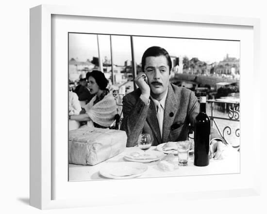 Divorce - Italian Style, Marcello Mastroianni, 1961-null-Framed Premium Photographic Print