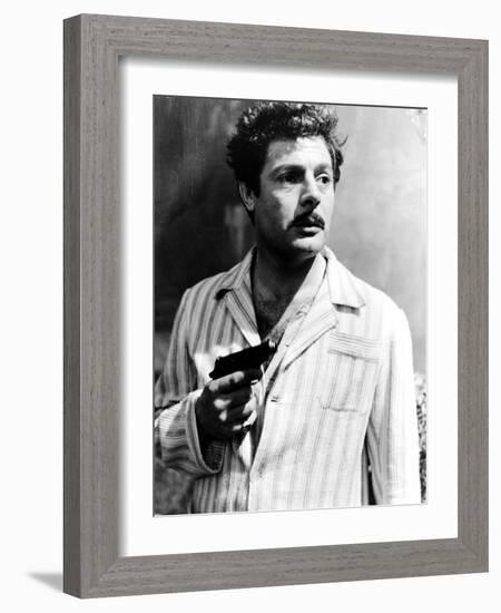 Divorce - Italian Style, Marcello Mastroianni, 1961-null-Framed Photo