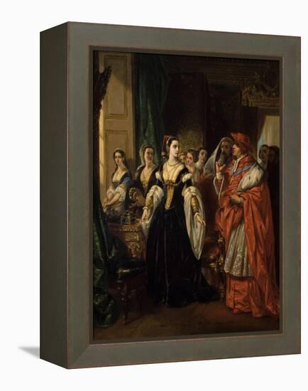Divorce of Henry Viii and Catherine of Aragon before Cardinal of Wolsey Ca. 1530-Eugene Deveria-Framed Stretched Canvas