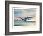 Dixie Clipper - First Transatlantic Passenger Flight - Pan American Airways - Boeing B-314-John T. McCoy-Framed Art Print