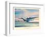 Dixie Clipper - First Transatlantic Passenger Flight - Pan American Airways - Boeing B-314-John T. McCoy-Framed Art Print