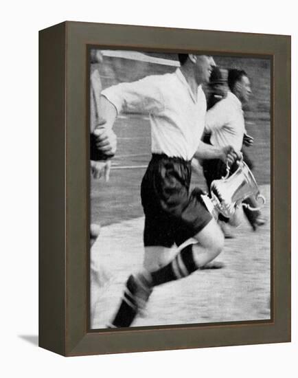 Dixie Dean, Everton Captain, with the F.A. Cup, 1933-null-Framed Premier Image Canvas