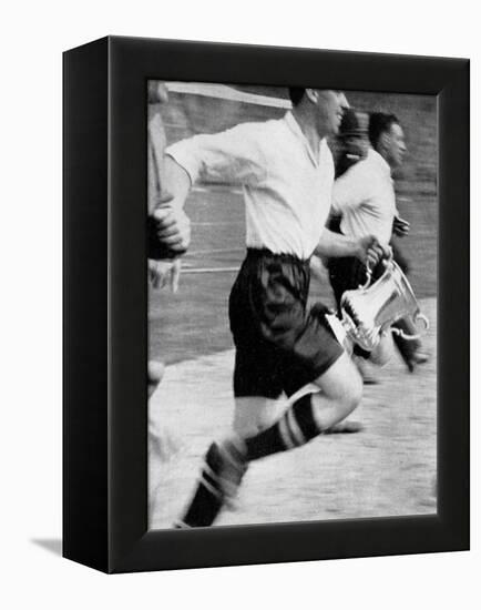 Dixie Dean, Everton Captain, with the F.A. Cup, 1933-null-Framed Premier Image Canvas