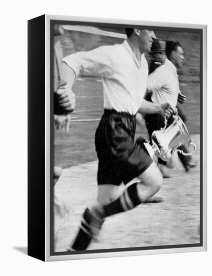Dixie Dean, Everton Captain, with the F.A. Cup, 1933-null-Framed Premier Image Canvas