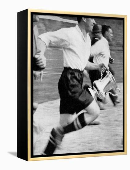 Dixie Dean, Everton Captain, with the F.A. Cup, 1933-null-Framed Premier Image Canvas