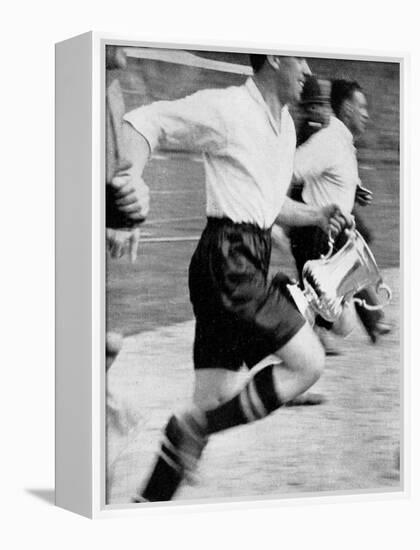 Dixie Dean, Everton Captain, with the F.A. Cup, 1933-null-Framed Premier Image Canvas