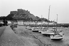 General View of the Harbour in St Helier 1977-Dixie Dean-Framed Premier Image Canvas