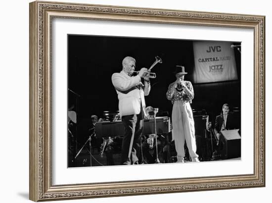 Dizzy Gillespie and Chuck Mangione, Royal Festival Hall, London, 1988-Brian O'Connor-Framed Photographic Print