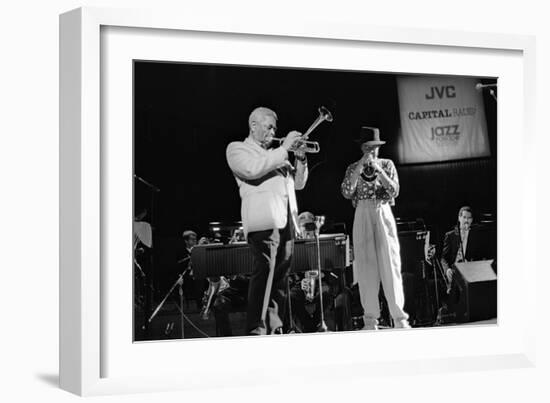 Dizzy Gillespie and Chuck Mangione, Royal Festival Hall, London, 1988-Brian O'Connor-Framed Photographic Print