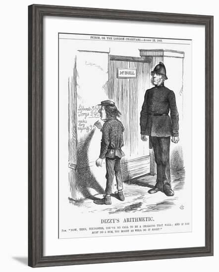 Dizzy's Arithmetic, 1865-John Tenniel-Framed Giclee Print