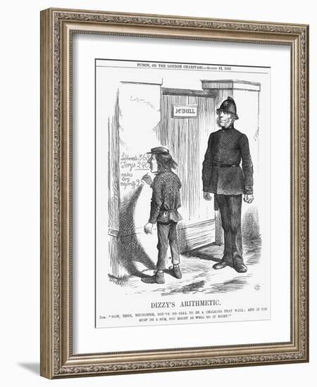 Dizzy's Arithmetic, 1865-John Tenniel-Framed Giclee Print