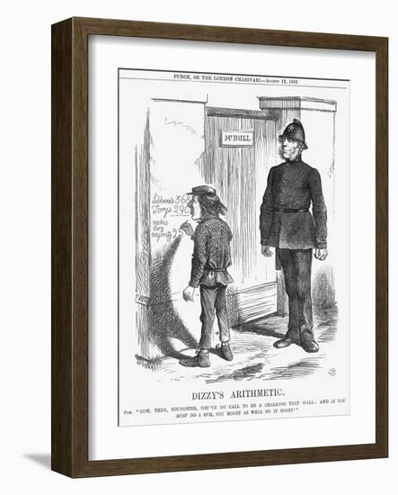 Dizzy's Arithmetic, 1865-John Tenniel-Framed Giclee Print